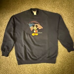 Vintage Disney Mickey Mouse Navy Blue Crewneck Sweater